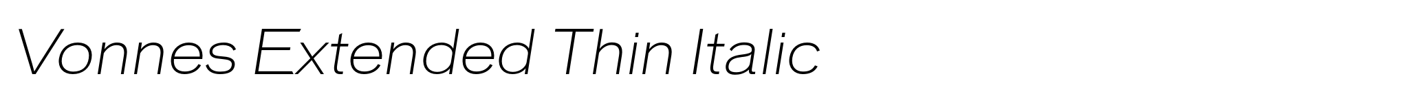 Vonnes Extended Thin Italic image